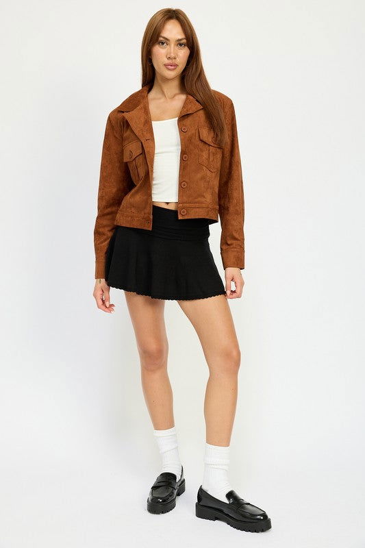 Emory Park Sude Jacket With Pockets us.meeeshop - 