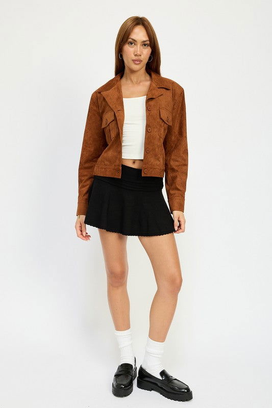 Emory Park Sude Jacket With Pockets us.meeeshop - 