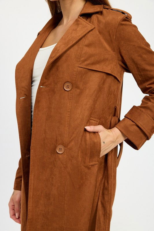 Emory Park Suede Trench Coat us.meeeshop - 