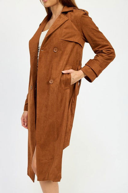 Emory Park Suede Trench Coat us.meeeshop - 