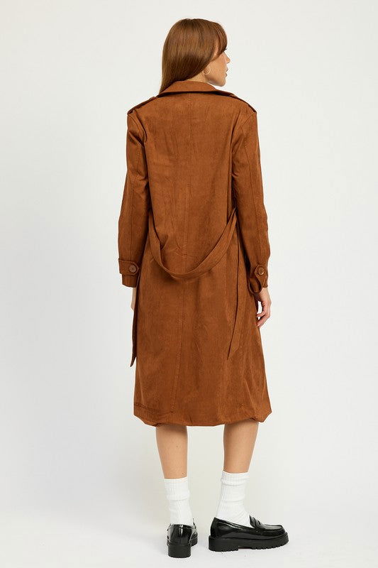 Emory Park Suede Trench Coat us.meeeshop - 