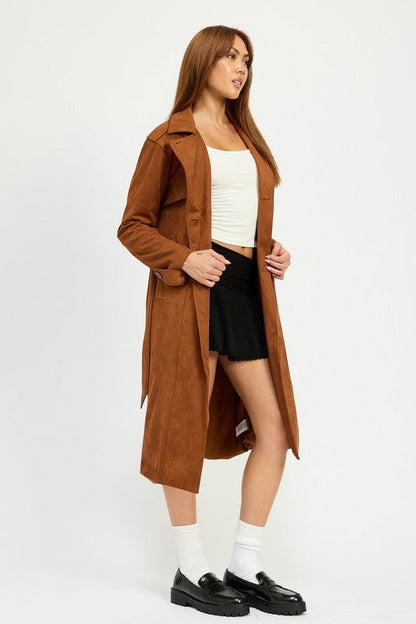 Emory Park Suede Trench Coat us.meeeshop - 