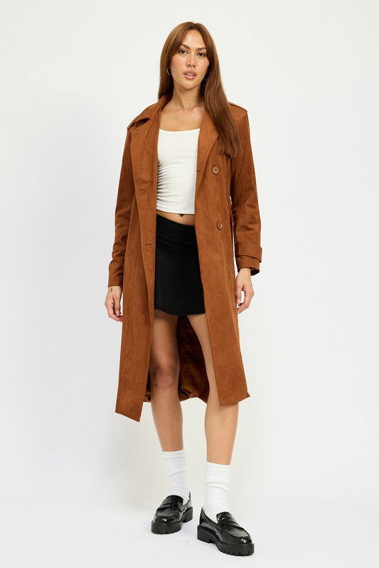 Emory Park Suede Trench Coat us.meeeshop - 