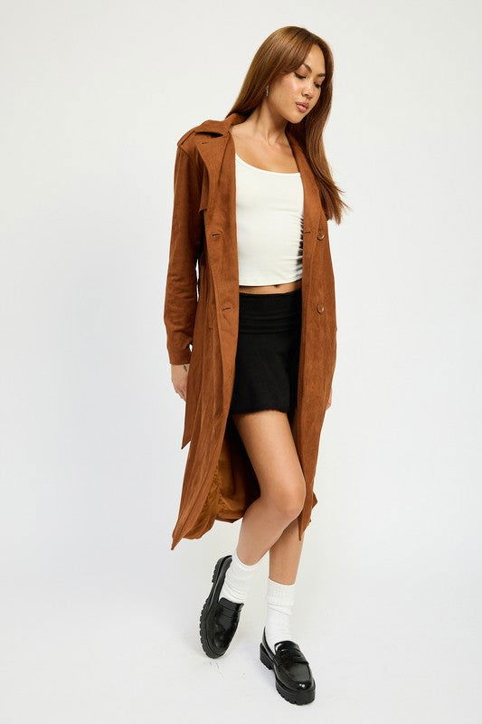 Emory Park Suede Trench Coat us.meeeshop - 