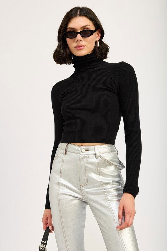 Emory Park Turtle Neck Long Sleeve Top us.meeeshop - 