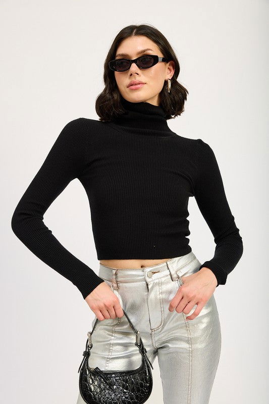 Emory Park Turtle Neck Long Sleeve Top us.meeeshop - Shirts & Tops