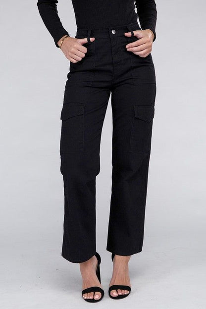 Everyday Wear Elastic-Waist Cargo Pants us.meeeshop - 