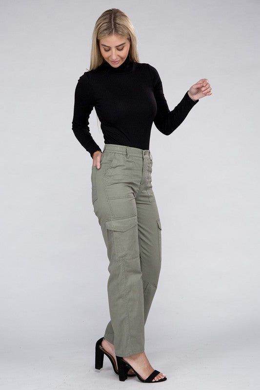 Everyday Wear Elastic-Waist Cargo Pants - us.meeeshop