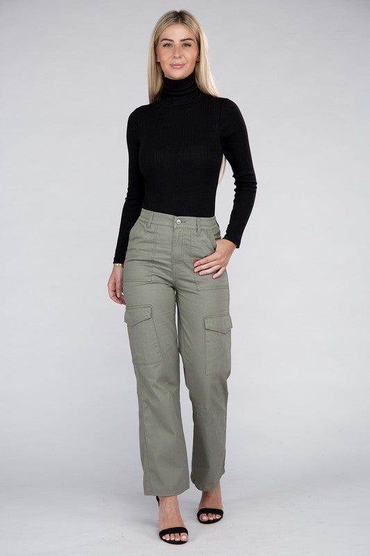 Everyday Wear Elastic-Waist Cargo Pants - us.meeeshop