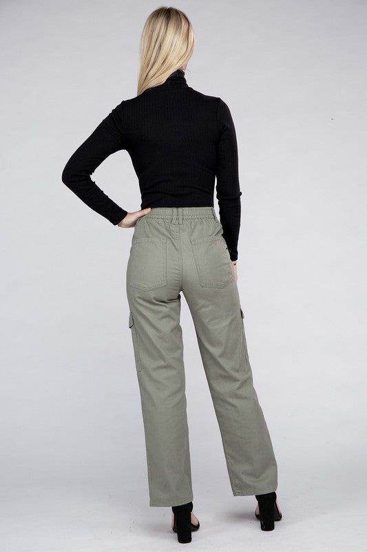 Everyday Wear Elastic-Waist Cargo Pants - us.meeeshop