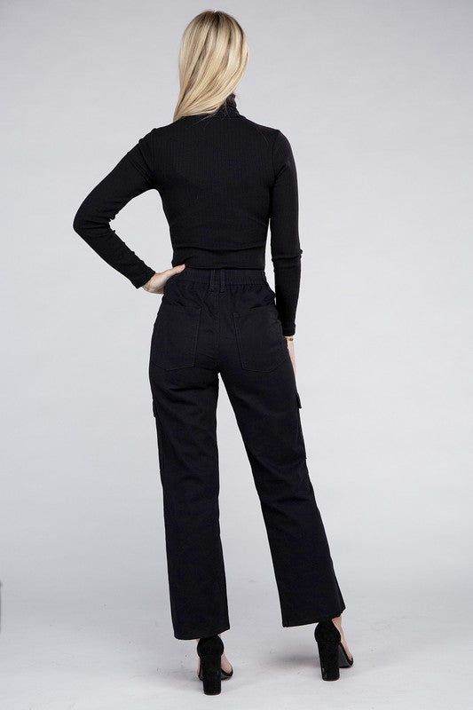 Everyday Wear Elastic-Waist Cargo Pants - us.meeeshop