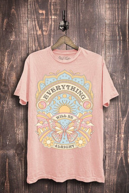 Everything Will Be Alright Graphic Top us.meeeshop - Shirts & Tops