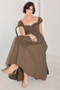 Mocha Muse Moment Woven Midi Dress