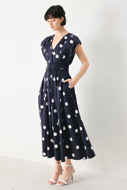 blue moon dot Blue Moon Dot Woven Midi Dress view 3 (dress) - shop at us.meeeshop