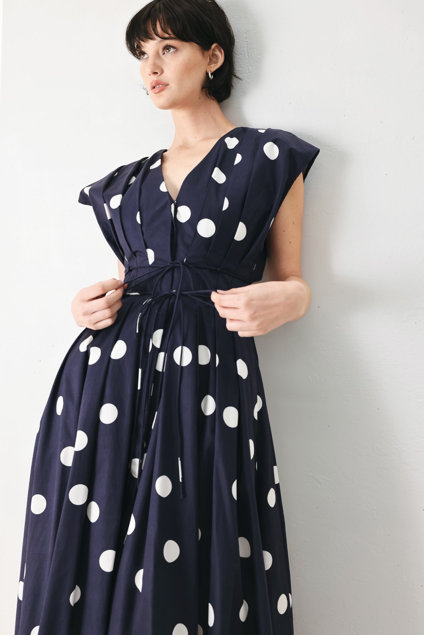 blue moon dot Blue Moon Dot Woven Midi Dress view 4 (dress) - shop at us.meeeshop