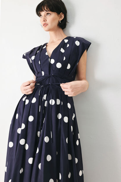 blue moon dot Blue Moon Dot Woven Midi Dress view 4 (dress) - shop at us.meeeshop