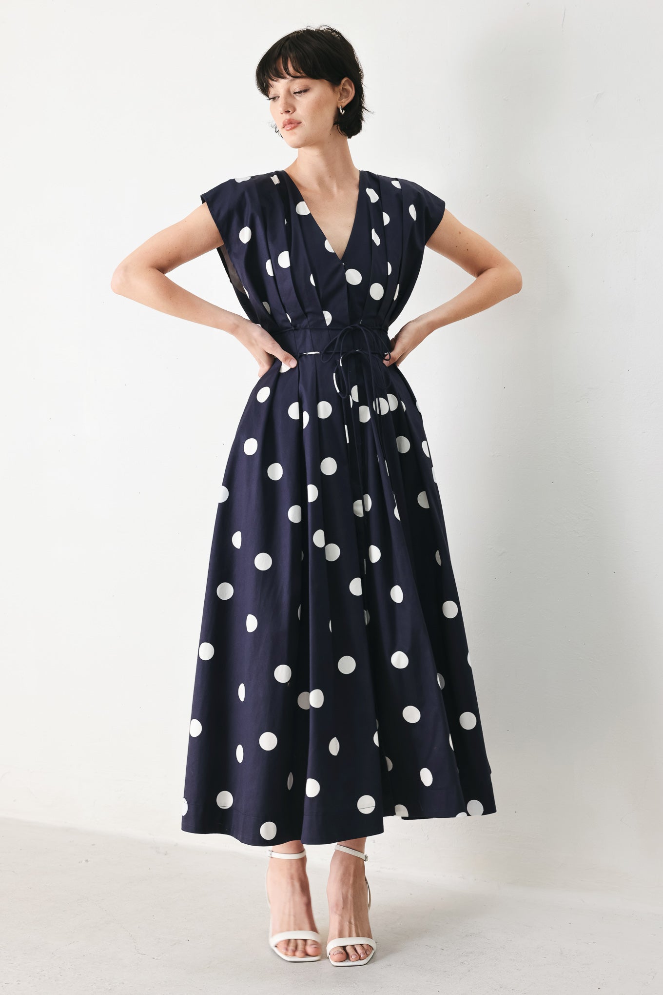 blue moon dot Blue Moon Dot Woven Midi Dress view 5 (dress) - shop at us.meeeshop