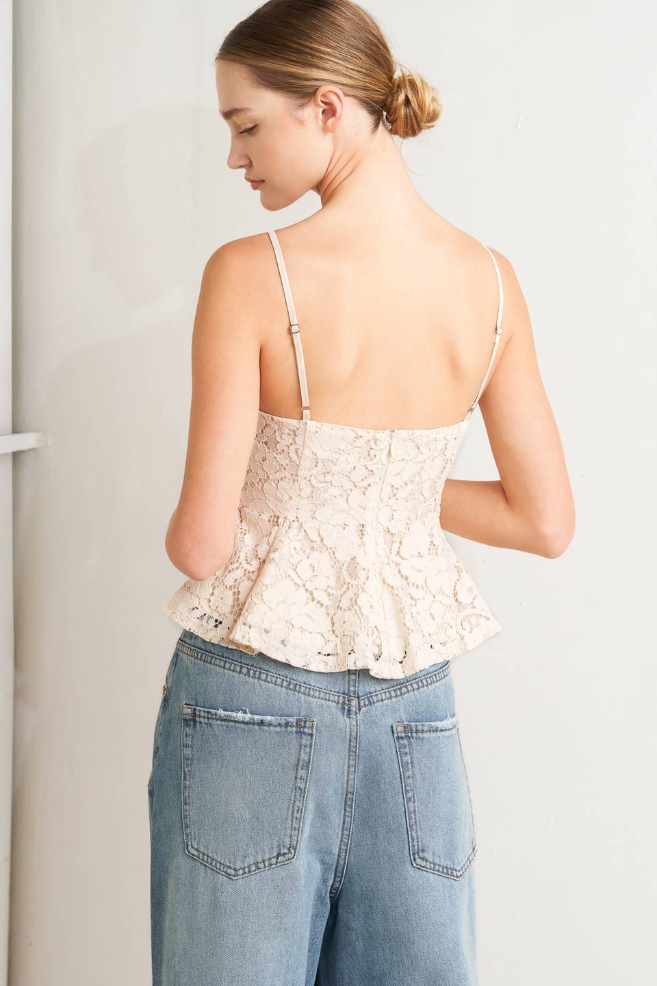 purely romantic woven Purely Romantic Woven Lace Cami Top view 20 (top) - shop at us.meeeshop