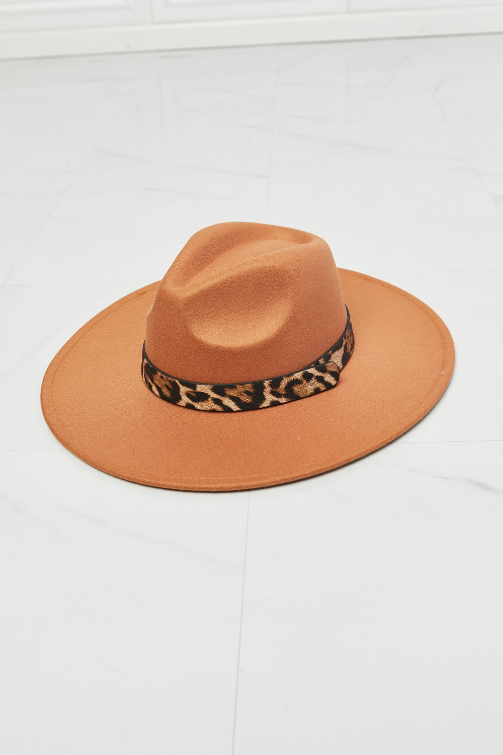 Fame In The Wild Leopard Detail Fedora Hat | us.meeeshop