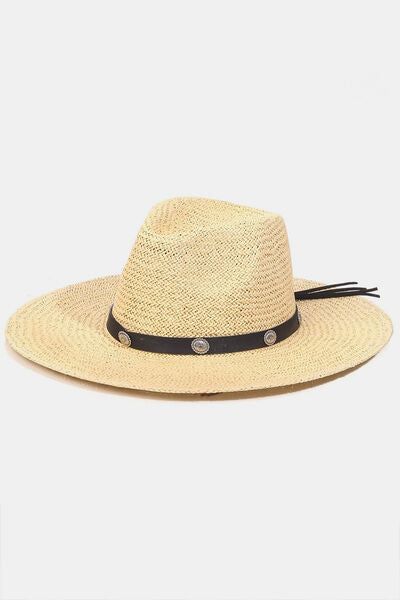 Fame Belt Strap Straw Hat - us.meeeshop