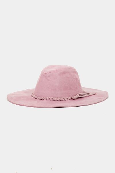 Fame Braided Faux Suede Hat - us.meeeshop