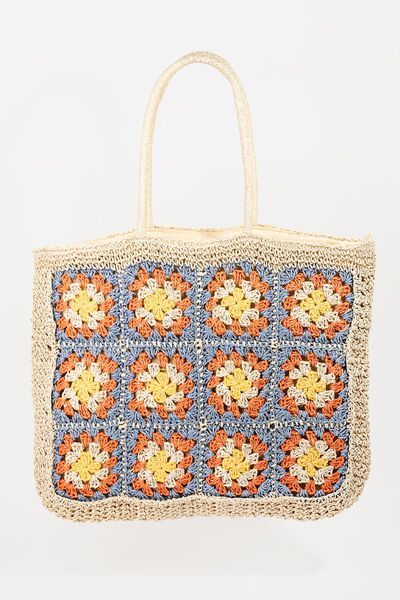 Fame Flower Braided Tote Bag - us.meeeshop