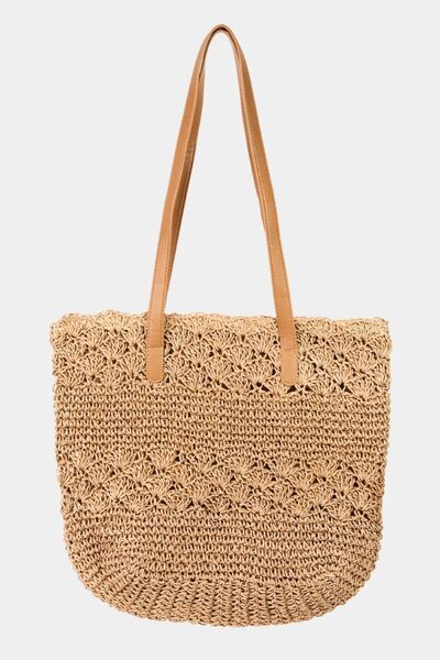 Fame Straw Braided Tote Bag - us.meeeshop