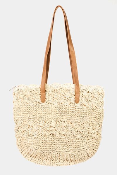 Fame Straw Braided Tote Bag - us.meeeshop