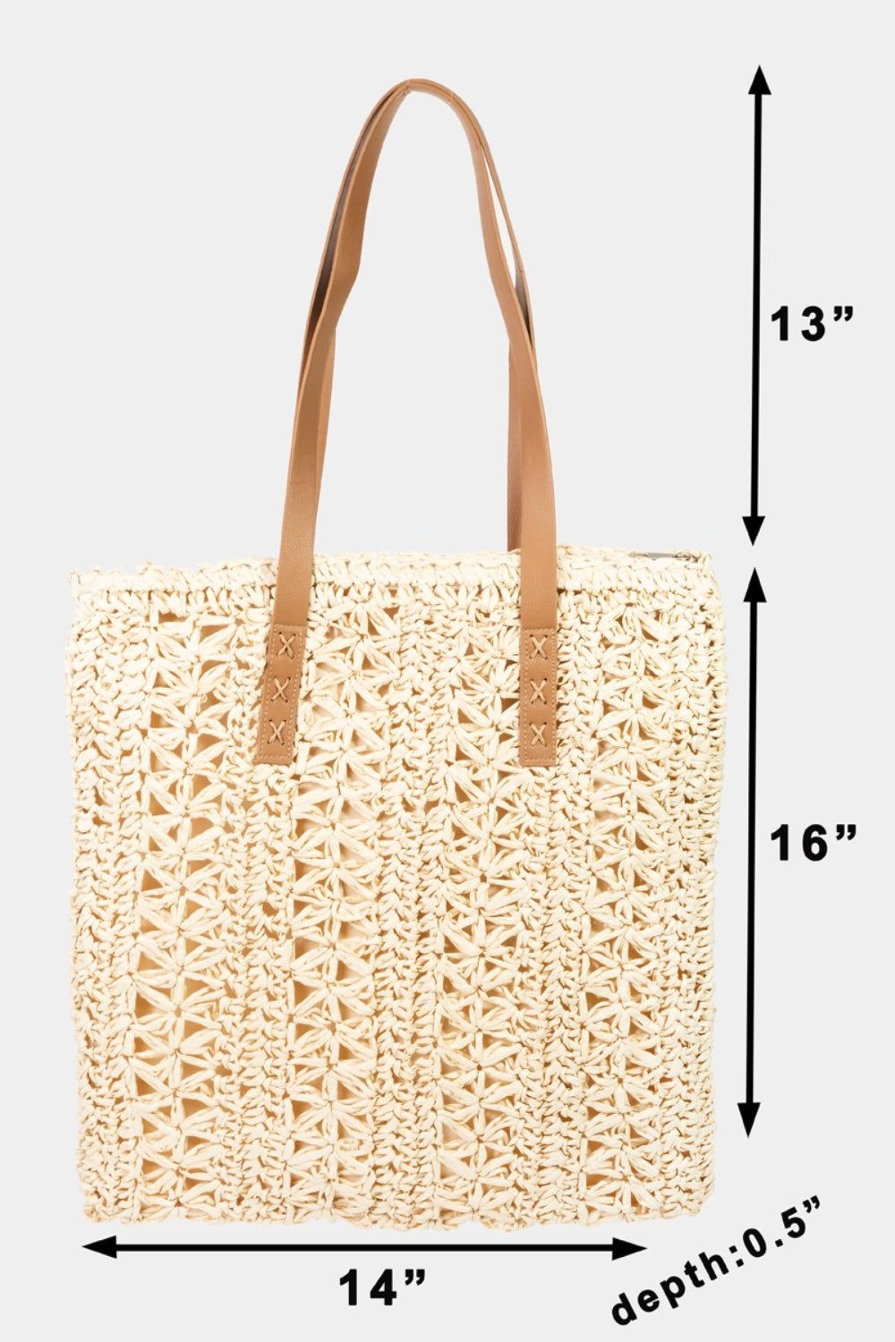 Fame Straw Braided Tote Bag - us.meeeshop