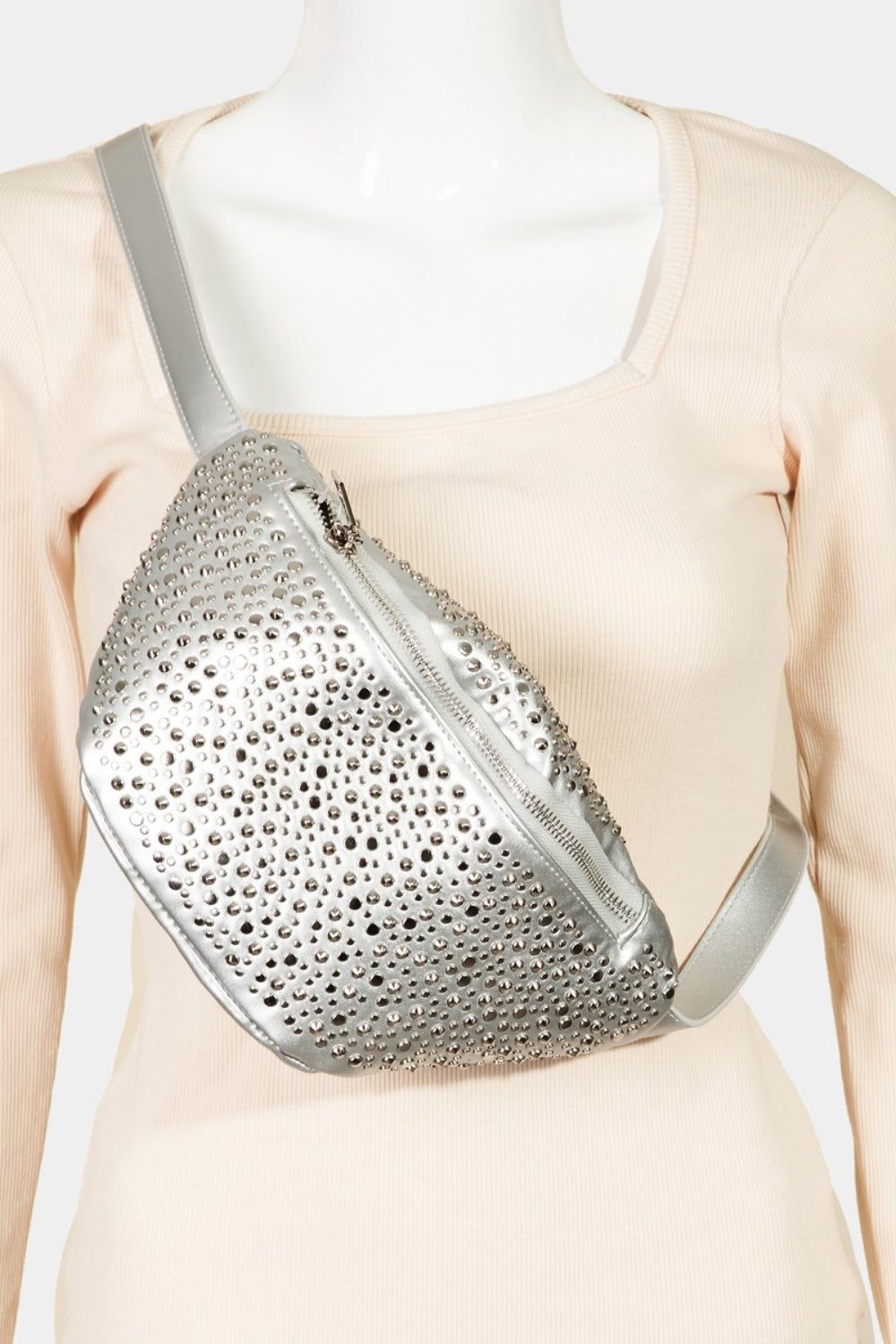 Fame Studded Crossbody Bag - us.meeeshop