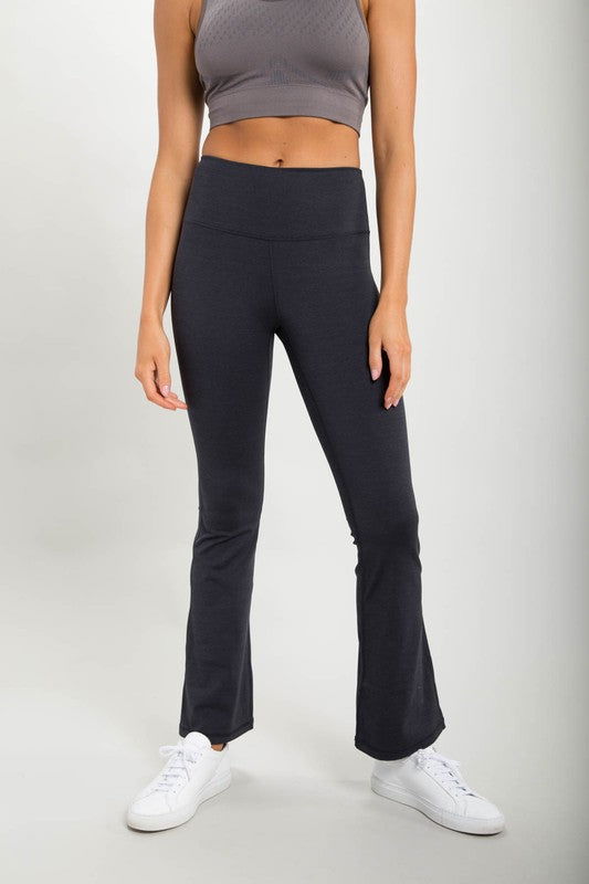 Mono B Flare Swoop Back High-Waisted Leggings - us.meeeshop