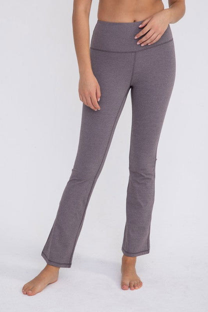 Mono B Flare Swoop Back High-Waisted Leggings - us.meeeshop