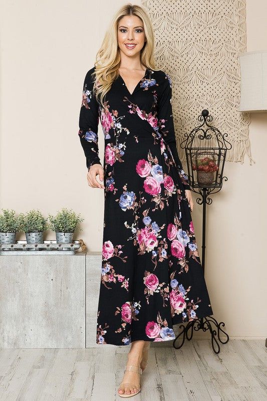 Floral Maxi Wrap Dress us.meeeshop - 