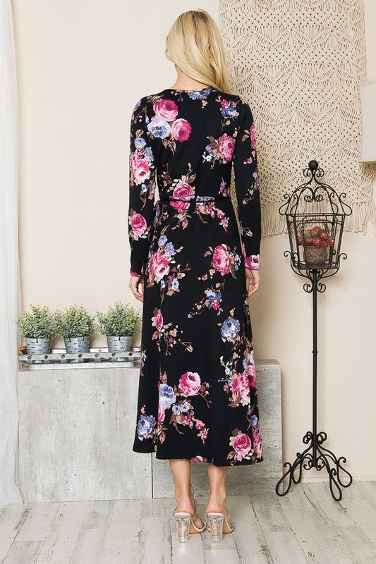 Floral Maxi Wrap Dress us.meeeshop - 