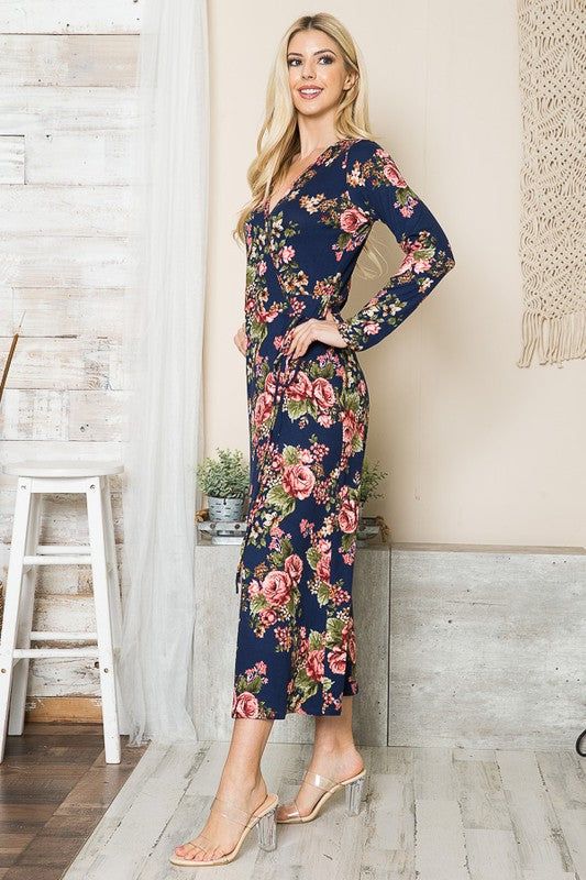 Floral Maxi Wrap Dress us.meeeshop - 