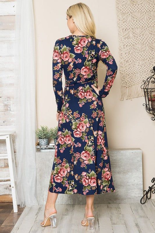 Floral Maxi Wrap Dress us.meeeshop - 