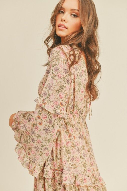 Floral Print Midi Dress us.meeeshop - 