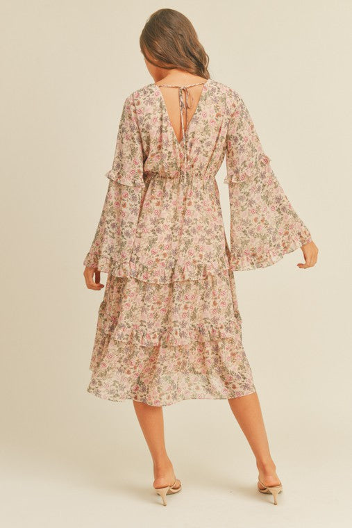 Floral Print Midi Dress | us.meeeshop