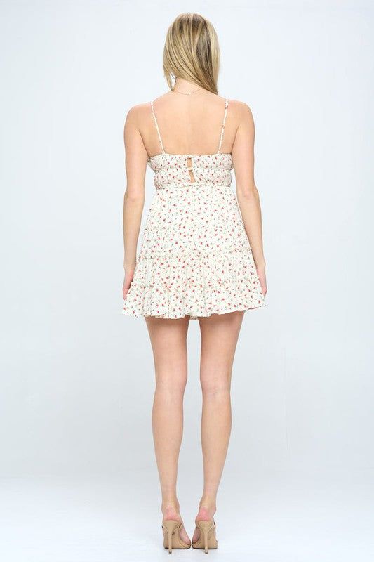 Floral Ruffle Cami Mini Dress us.meeeshop - 