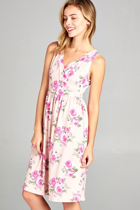 Floral Terry Babydoll Casual Dress us.meeeshop - 