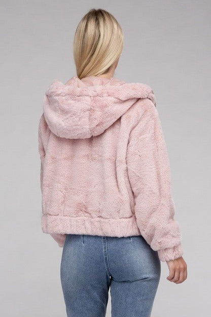 Fluffy Zip-Up Teddy Hoodie us.meeeshop - 