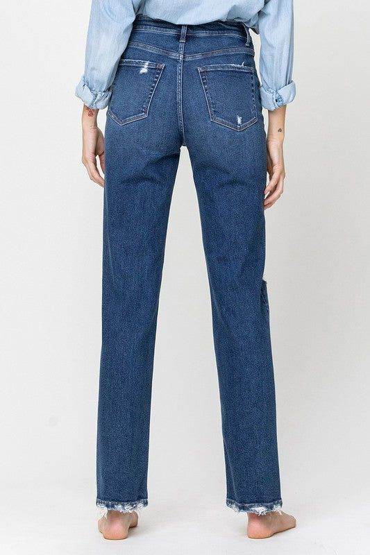 Flying Monkey | Super High Rise Straight Leg Jeans us.meeeshop - 