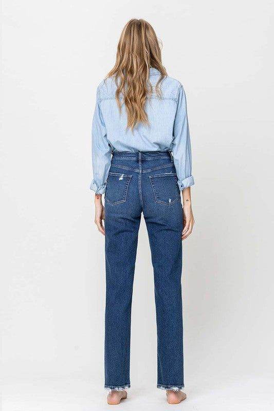 Flying Monkey | Super High Rise Straight Leg Jeans us.meeeshop - 