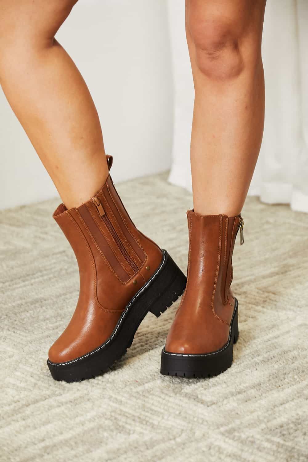 Forever Link Side Zip Platform Boots us.meeeshop - 