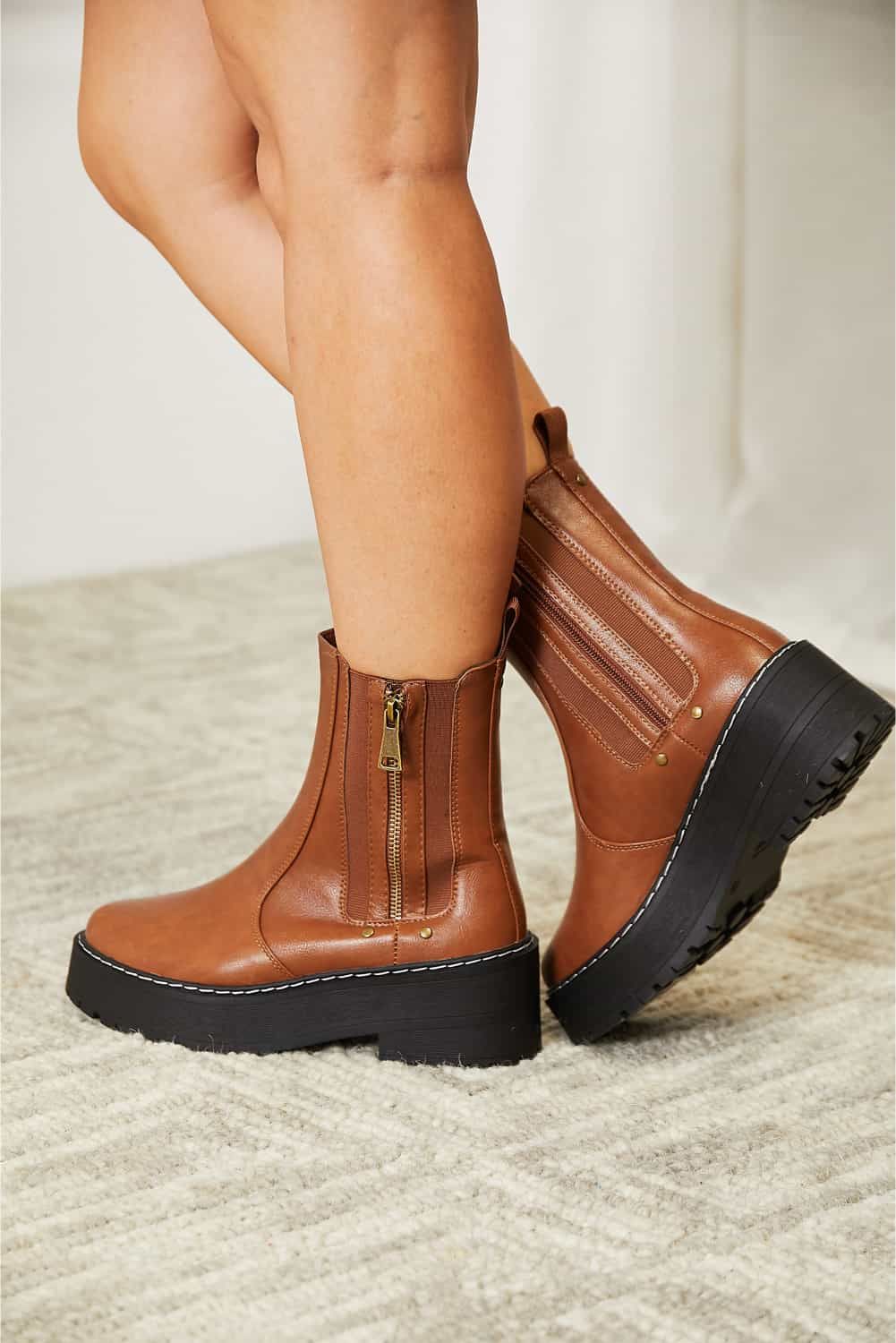 Forever Link Side Zip Platform Boots us.meeeshop - 