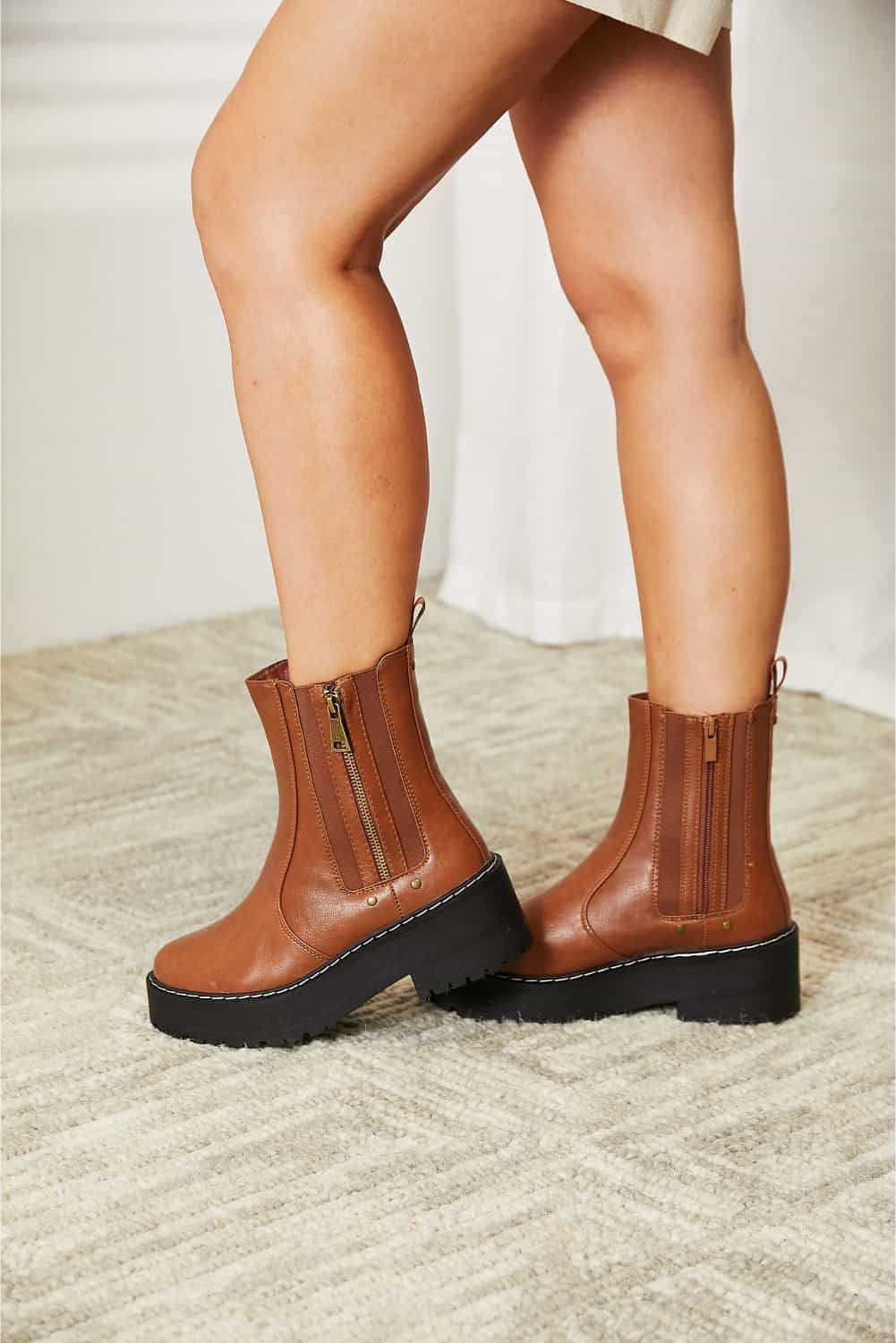 Forever Link Side Zip Platform Boots us.meeeshop - 