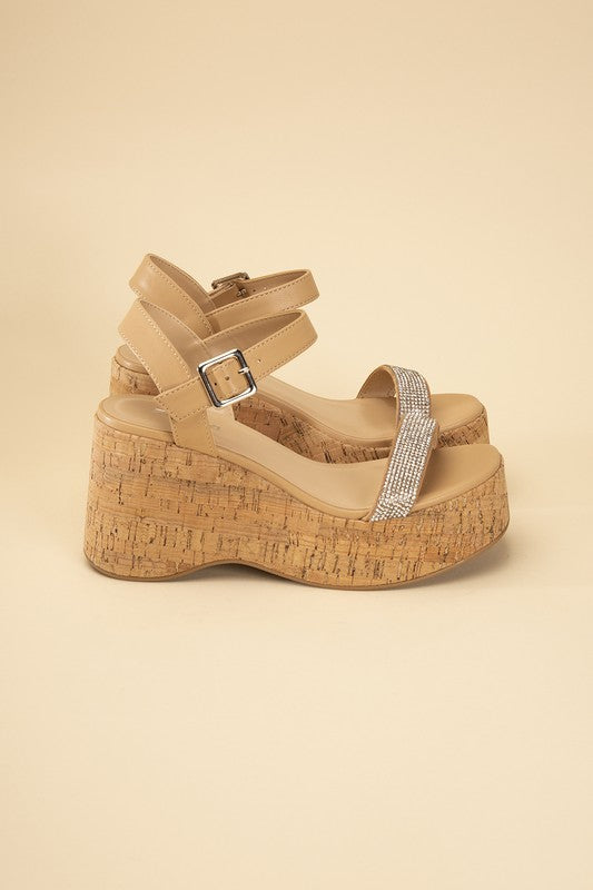 Fraya-S Rhinestone Strap Sandals | us.meeeshop