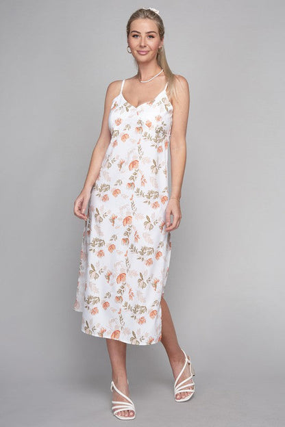 Frenchy Tied Backless Floral Cami Dress | us.meeeshop