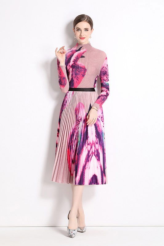 Fuchsia Sexy Maxi Dress 2pc Set us.meeeshop - Outfit Sets