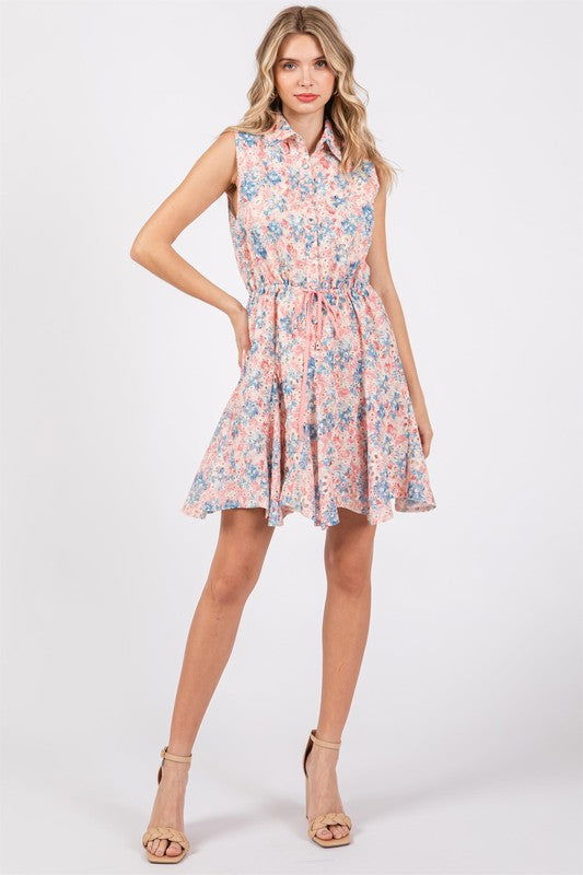 GeeGee Floral Eyelet Mini Dress us.meeeshop - 